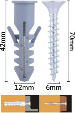 Set 3 Pz Viti Vite Croce 6x70mm + Tasselli Con Alette Tassello M12 Fischer 57574 Fai da te/Ferramenta/Chiodi viti ed elementi di fissaggio/Viti/Viti a spalla Trade Shop italia - Napoli, Commerciovirtuoso.it