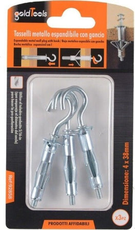 Set-3-Tasselli-Metallo-Espandibile-Gancio-Viti-A-Espansione-Stile-C-4x38mm-92858