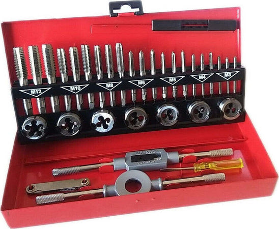 Set 32 Pezzi Cassetta Kit Filiera Per Filettatura Maschi E Femmine Hx32td Fai da te/Utensili elettrici e a mano/Utensili a mano/Maschi e filiere/Set Trade Shop italia - Napoli, Commerciovirtuoso.it
