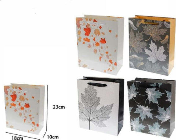 Set-3pz-Buste-Borsa-Da-Regalo-Foglie-Autunnali-23-X-18-X-10cm-69962-Vari-Modelli