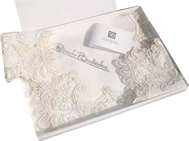 Set 3x Centrini Runner Renato Balestra Centrini in Pizzo Ecrù Macramè Con Strass Bianchi E Beige Centrini Rettangolari Art. 1408 Casa e cucina/Tessili per la casa/Tessili da cucina/Runner L’Orchidea - Siderno, Commerciovirtuoso.it