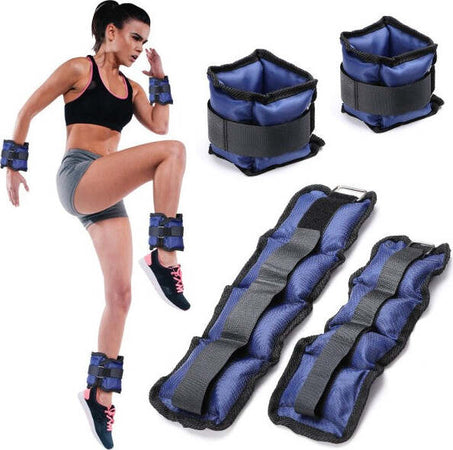 Set-4-Pesi-Polsi-E-Caviglie-3-Kg-+-1-Kg-Allenamento-Palestra-Aerobica-Fitness
