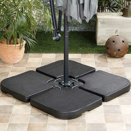 Set-4-Pesi-Supporto-Base-Ombrellone-Riempibile-Palo-da-Giardino-per-esterno