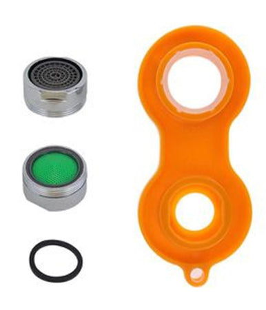 Set 4 Pezzi Aeratore Per Rubinetto M24 In Abs Filtro Rompigetto Con Chiave 59033