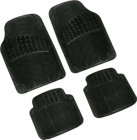Set-4-Pezzi-Tappeti-Per-Auto-Tappetini-Universali-In-Gomma-Sintetica-Pvc-Nero