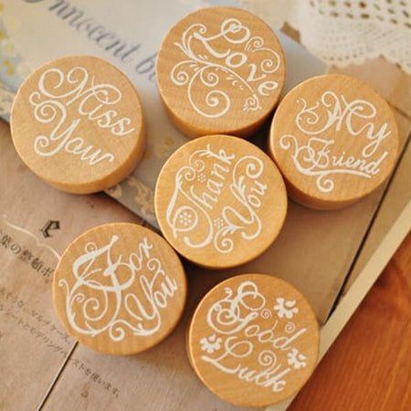 Set-4-Pezzi-Timbri-Effetto-Legno-Happy-Birthday-Timbro-Doppio-Tampone