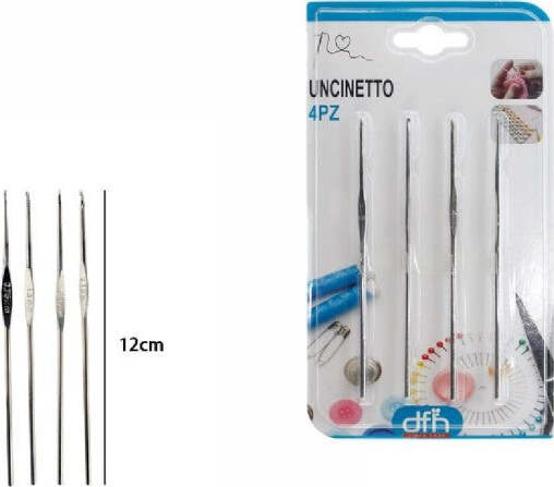 Set-4-Pezzi-Uncinetto-In-Metallo-Per-Maglia-Cotone-Sartoria-Sarta-Cucito-53253