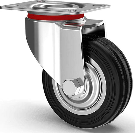 Set 4 Ruote Piroettanti Per Carichi Pesanti Girevole 360? Con Freno 125x80x100mm Fai da te/Prodotti per la costruzione/Prodotti per il trasporto materiali/Rotelle industriali/Rotelle piatte Trade Shop italia - Napoli, Commerciovirtuoso.it