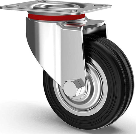 Set 4 Ruote Piroettanti Per Carichi Pesanti Girevole 360? Con Freno 80x63x H90mm Fai da te/Prodotti per la costruzione/Prodotti per il trasporto materiali/Rotelle industriali/Rotelle piatte Trade Shop italia - Napoli, Commerciovirtuoso.it