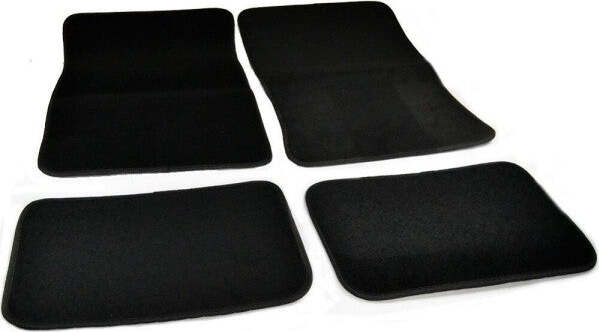 Set-4-Tappetini-Per-Auto-In-Moquette-Nera-Antiscivolo-Protezione-Interni