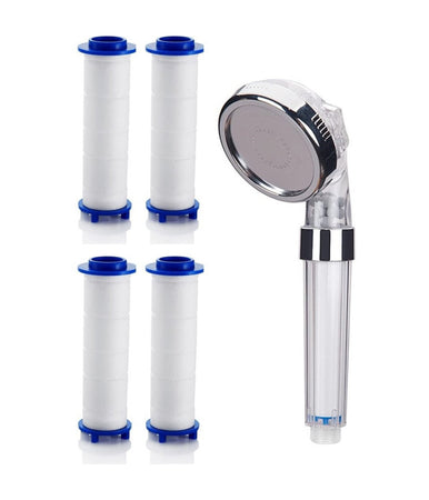 Set 4pz Filtro In Cotone Pp Ricambio Per Doccetta Soffione Doccia Rimovibili 59998