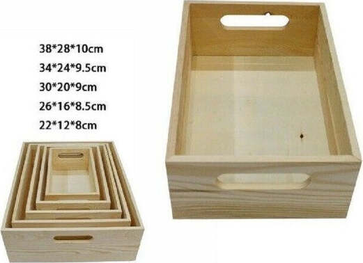 Set-5-Cassette-Cassetta-In-Legno-Naturale-Decoupage-Matrioska-Scatola