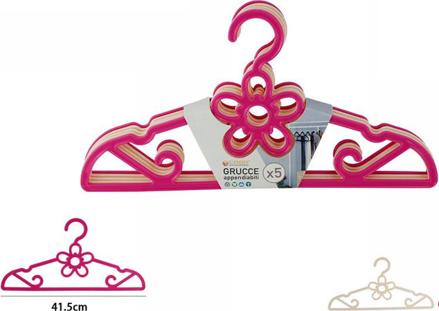 Set 5 Grucce Appendiabiti Fashion Fiore Colorate Camicie Shirt Giacca Stampelle Casa e cucina/Organizzazione interni/Organizzazione guardaroba/Grucce e appendini/Grucce Trade Shop italia - Napoli, Commerciovirtuoso.it