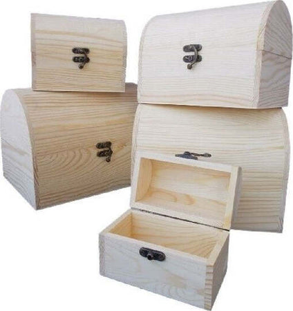 Set-5-Scatole-In-Legno-Bauletto-Decoupage-Portagioie-Matrioska-Scatola-Cofanetto