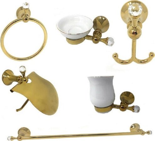 Set-6-Accessori-Da-Bagno-In-Acciaio-Oro-E-Ceramica-Cristalli-In-Acrilico-59238