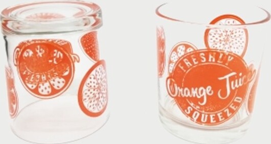 Set-6-Bicchieri-Arancione-In-Vetro-Da-Tavola-Lavabili-In-Lavastoviglie