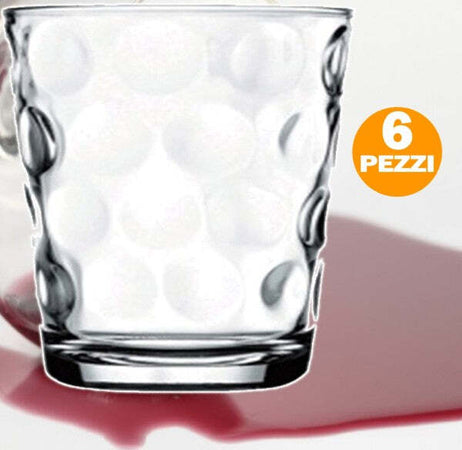 Set-6-Bicchieri-Trasparenti-Da-Tavola-Ristorante-Bar-Per-Acqua-O-Bibite-250cc