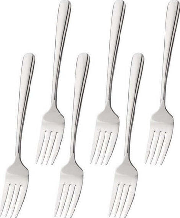 Set-6-Forchette-In-Acciaio-Inox-Servizio-Posate-Da-Tavola-Di-Alta-Qualità