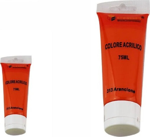Set-6-Pezzi-Pittura-Acrilica-Vernice-Confezione-Colore-Arancione-Tubo-75ml-07500