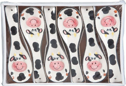 Set 6 Pezzi Poggiamestoli Poggia Mestolo In Ceramica Bianca Mucca Cucina 135516 Casa, arredamento e bricolage > Cucina > Accessori cucina Trade Shop italia - Napoli, Commerciovirtuoso.it