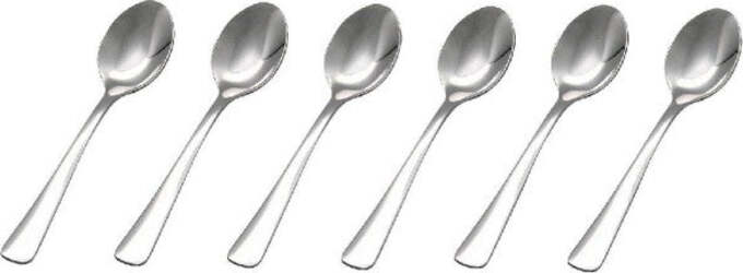 Set-6-Pezzi-Servizio-Cucchiaini-Da-Te-Caffè-Gelato-Zucchero-Posate-In-Acciaio