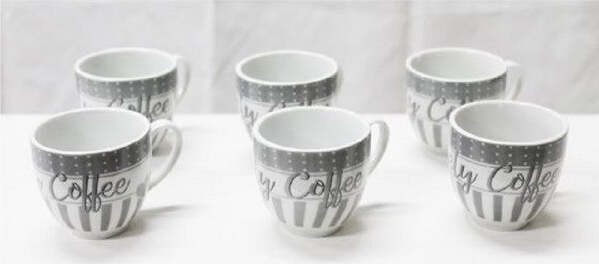 Set-6-Pezzi-Servizio-Tazzine-Tazze-Caffè-In-Ceramica-Scritta-Coffee-Espresso-Bar