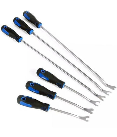 Set 6 Pz Leva Rimozione Trim Clip Pannelli Auto Staccabottoni In Acciaio 21136