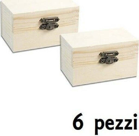 Set-6-Scatoline-In-Legno-Decoupage-Portagioie-Scatola-Cofanetto-8,8x5x5,5cm