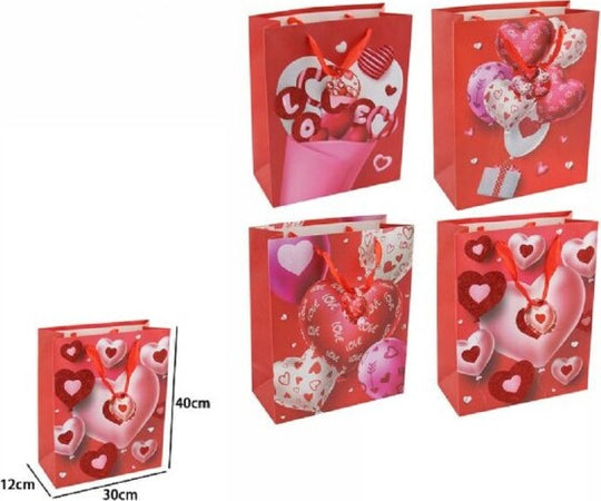 Set-6pz-Buste-Regalo-San-Valentino-Cuori-30-X-40-X-12-Cm-69874-Modelli-Assortiti