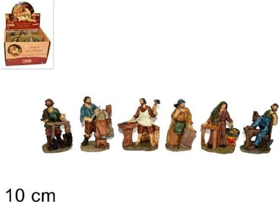 Set-6pz-Statuine-Mestieri-10-Cm-Per-Presepe-Modelli-Assortiti-Presepio-Di-Natale