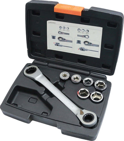 Set 7 Chiave A Cricchetto Reversibile Esagonali 14-19mm 5 Innesti 6-19mm Casa, arredamento e bricolage > Bricolage e fai da te > Utensili Manuali > Chiavi da Lavoro Trade Shop italia - Napoli, Commerciovirtuoso.it