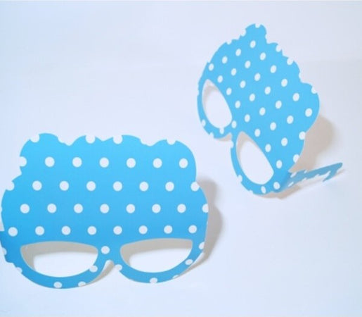 Set-72-Pezzi-Occhiali-Azzurro-Pois-Sagomati-In-Carta-18-Anni-Compleanni