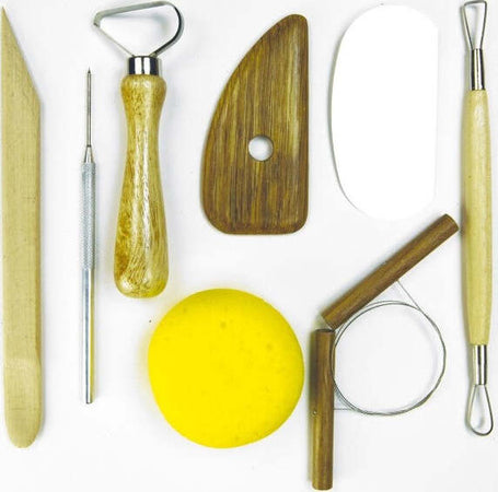 Set-8-Pezzi-Attrezzi-Intaglio-Cutter-Raschietto-Spugna-Filo-Ago-Scultura-Arte