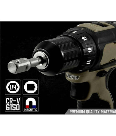 Set 9 Pz Adattatori Per Bussola 1/4" 3/8" 1/2" Per Avvitatore Trapano Sdy-96032