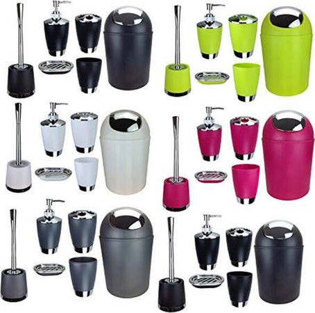 Set-Accessori-Bagno-Porta-Saponetta-Dispenser-Sapone-Liquido-Porta-Spazzolini