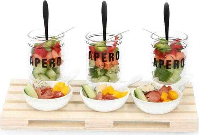Set-Aperitivo-Vassoio-Pallet-+-3-Ciotole-+-Bicchieri-e-Cucchiaini-Stuzzichini