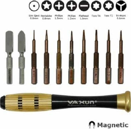 Set-Cacciaviti-Multifunzione-10-Punte-Torx-Riparazioni-Cellulare-Smartphone-Pc