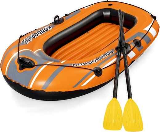 Set-Canotto-Kondor-1000-Con-Remi-Gommone-Gonfiabile-155x93cm-Per-1-Persona-61078