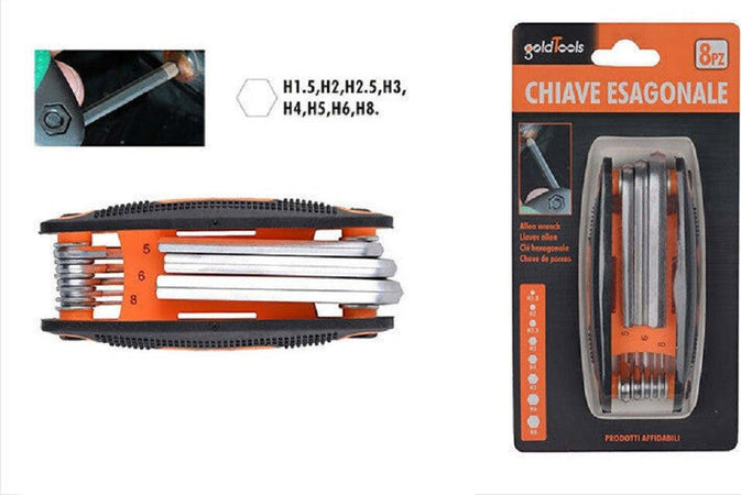 Set Chiave Esagonale 8 Chiavi Fai Da Te Ferramenta Lavoro Chiavini Pieghevoli Casa, arredamento e bricolage > Bricolage e fai da te > Utensili Manuali > Chiavi da Lavoro Trade Shop italia - Napoli, Commerciovirtuoso.it