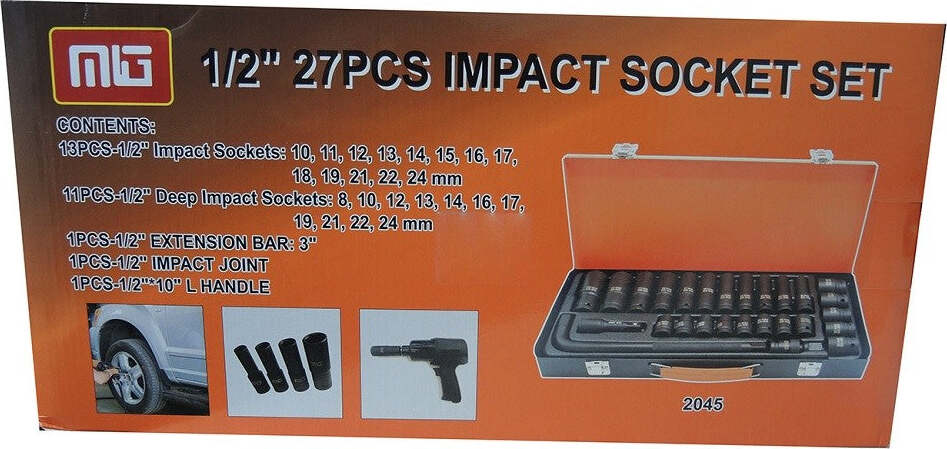 Set Chiavi A Bussola Ad Impatto 27 Pz 1/2' Inserti Misti Chiave A L Mig-2045 Casa, arredamento e bricolage > Bricolage e fai da te > Utensili Manuali > Chiavi da Lavoro Trade Shop italia - Napoli, Commerciovirtuoso.it