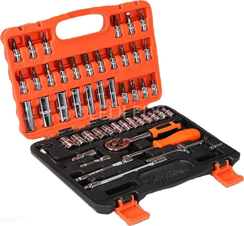 Set Chiavi A Bussola Con Cricchetto 53 Pezzi Chrome Vanadium In Valigetta Fai da te/Utensili elettrici e a mano/Utensili a mano/Bussole e set di bussole/Corredi di bussole/Standard Trade Shop italia - Napoli, Commerciovirtuoso.it