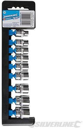Set chiavi a bussola Silverline 3/8" 9 pezzi da 8 a 19 mm in acciaio Prezzo