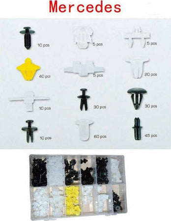Set-Clip-Di-Fissaggio-Per-Auto-Mercedes-Confezione-270-Pezzi-Ricambi-Plastica