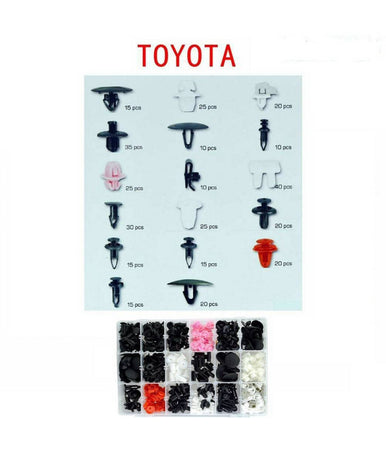 Set Clip Di Fissaggio Per Auto Toyota Confezione 350 Pezzi Ricambi Plastica