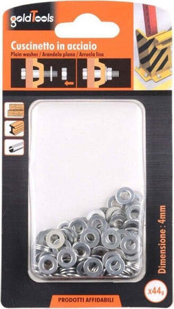 Set-Confezione-44gr-Rondelle-Piane-Piatte-Cuscinetto-In-Acciaio-Diam.-4-Mm-90827