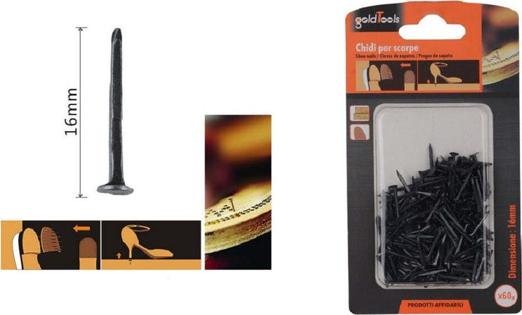 Set Confezione 60gr Chiodi Per Scarpe 16 Mm Neri Per Riparazioni Calzolaio 90888 Fai da te/Ferramenta/Chiodi viti ed elementi di fissaggio/Viti/Viti a spalla Trade Shop italia - Napoli, Commerciovirtuoso.it