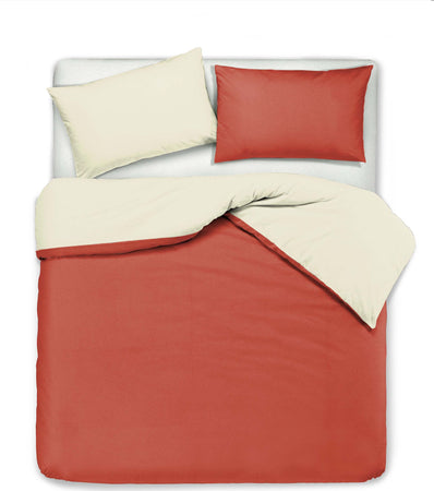 Set Copripiumino E Federe per Letto Cotone Naturale Corallo Bicolor Double Face Parure Copripiumino Made in Italy Casa e cucina/Tessili per la casa/Biancheria da letto/Copripiumini e set da letto/Set copripiumini e federe Novilunio - Sesto San Giovanni, Commerciovirtuoso.it