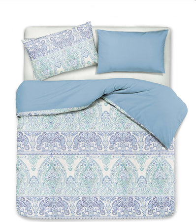 Set Copripiumino Federe Bifaccia Doubleface Parure Copripiumino Eleganti Fantasie Stampa Digitale 100% Cotone Made In Italy Filigrana Casa e cucina/Tessili per la casa/Biancheria da letto/Copripiumini e set da letto/Copripiumini Novilunio - Sesto San Giovanni, Commerciovirtuoso.it