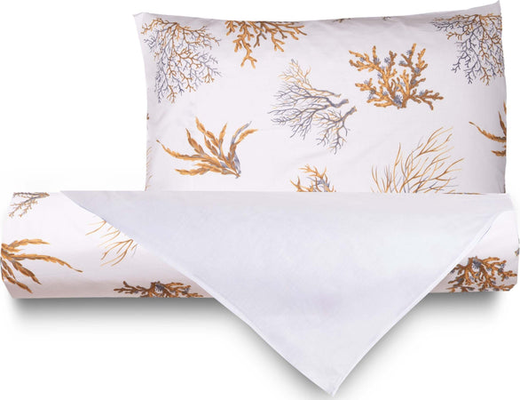 Set Copripiumino Federe Bifaccia Doubleface Parure Copripiumino Stampa Digitale 100% Cotone Made In Italy Oceano Bianco Casa e cucina/Tessili per la casa/Biancheria da letto/Copripiumini e set da letto/Copripiumini Novilunio - Sesto San Giovanni, Commerciovirtuoso.it
