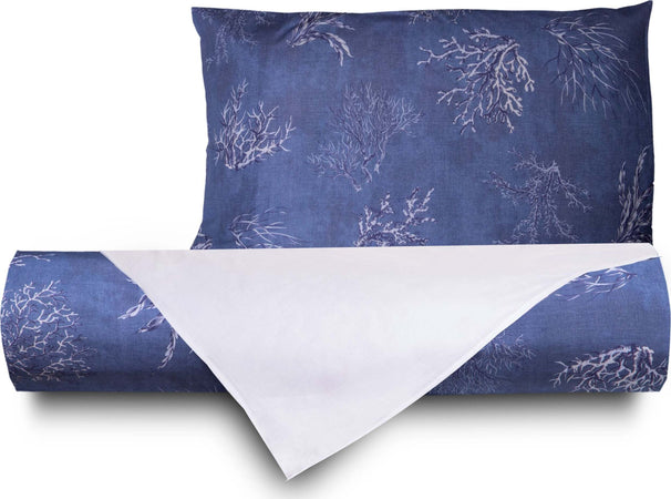 Set Copripiumino Federe Bifaccia Doubleface Parure Copripiumino Stampa Digitale 100% Cotone Made In Italy Oceano Blu Casa e cucina/Tessili per la casa/Biancheria da letto/Copripiumini e set da letto/Copripiumini Novilunio - Sesto San Giovanni, Commerciovirtuoso.it